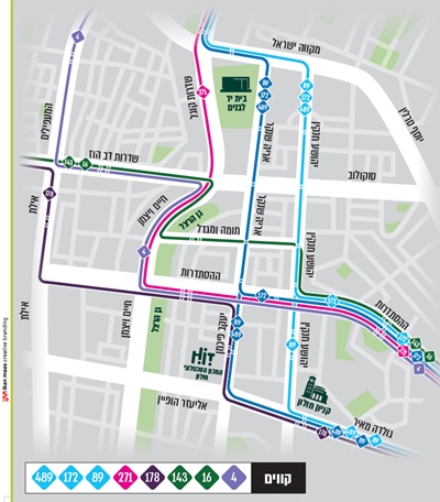 שינויים במסלולי התחבורה הציבורית באיזור רחוב סוקולוב, חולון