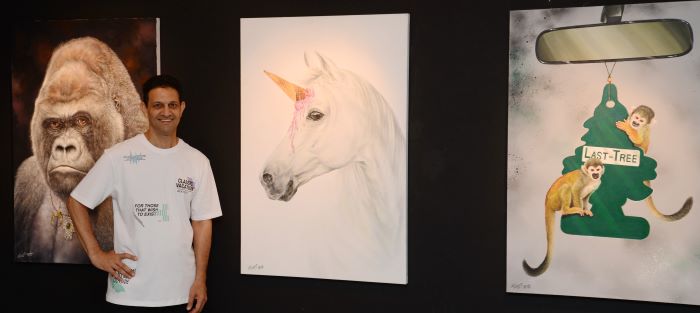 Shamay at the Gallery's opening. Photo credit: Elly Ne'eman Shamay at the Gallery's opening. Photo credit: Elly Ne'eman