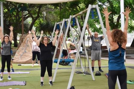 Pilates in Holon. Photo credit: Holon Municipality